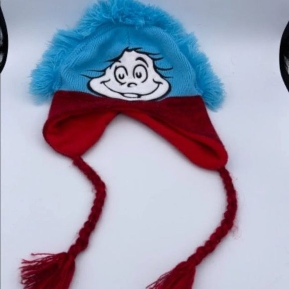 Dr Seuss Thing knit hat Adult size Laplander Style